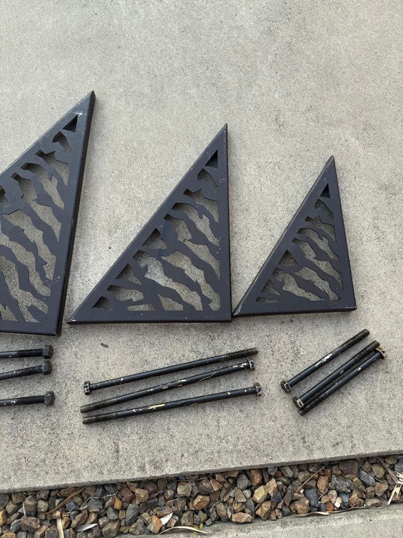 サンゾクマウンテンデルタス風　虎柄天板3セットアイアンテーブル五徳