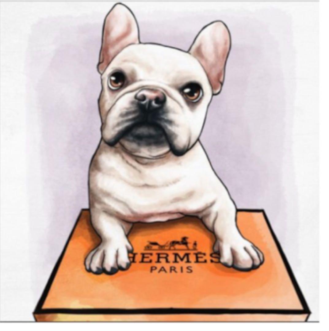 オリバーガル エルメス フレンチブルドッグ 絵画