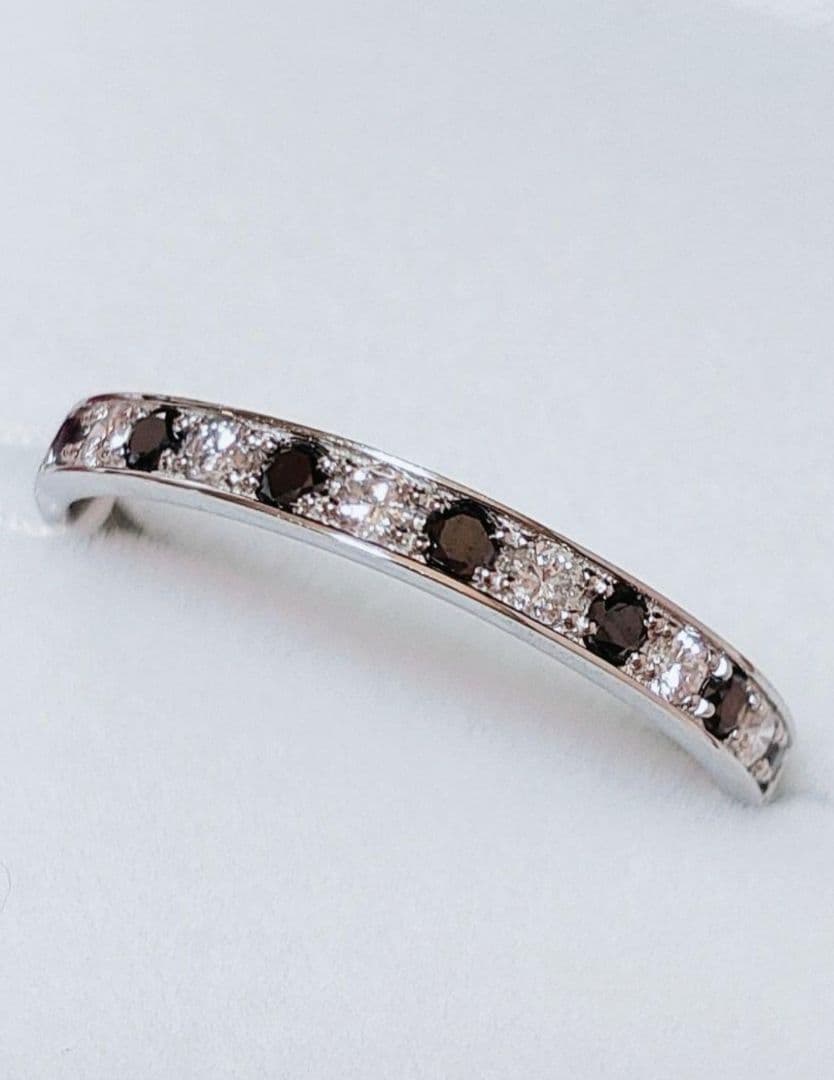 新入荷 未使用 pt950 天然ダイヤモンド ブラックダイヤモンド リング