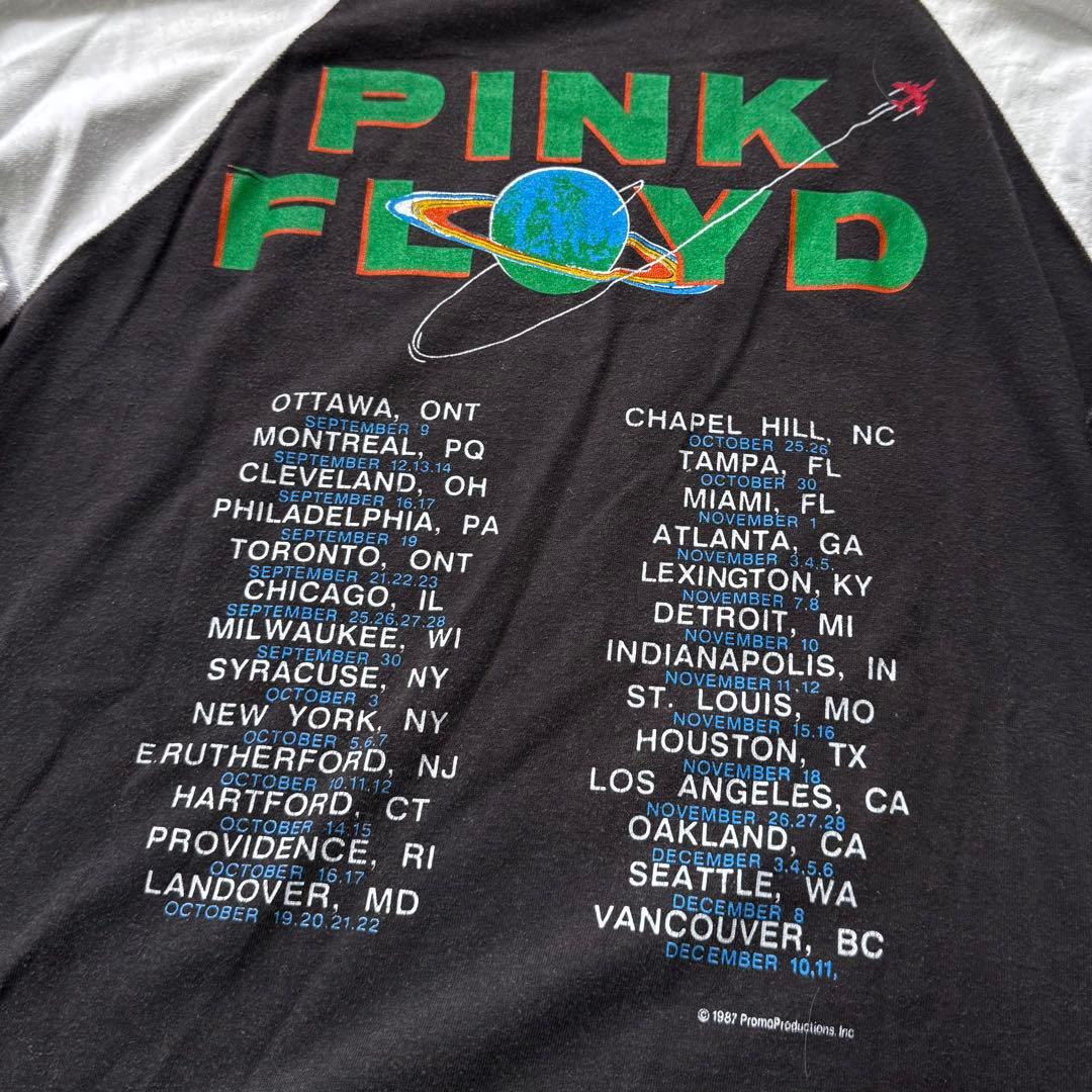 ミュージシャン 1987 Pink Floyd Promotional Baseball T