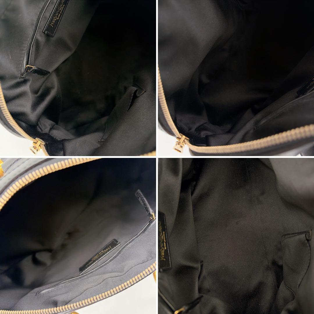 美品✨【イヴサンローラン】ミューズ オールレザー ハンドバッグ ブラック カデナ