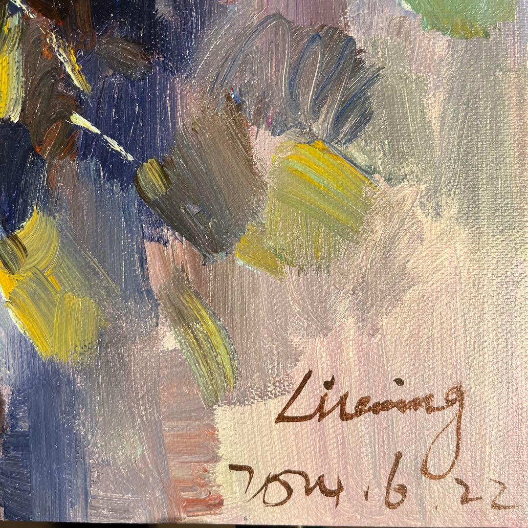 ★秀作★ 手書き油絵 花瓶の花 絵画 インテリア 油彩画