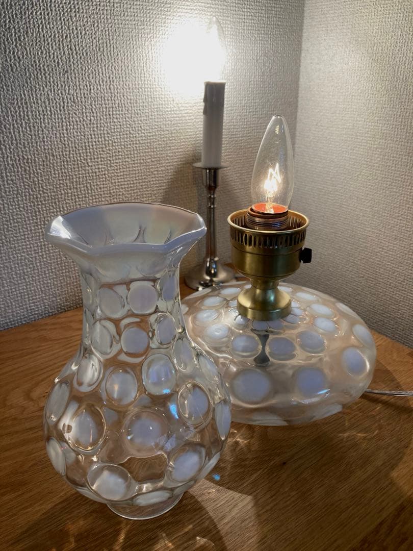 フェントン（Bigパンケーキ）1930年　ランプスタンド　アンティークシェード