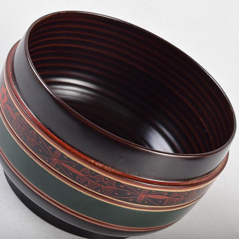 茶道具　塗師　中林香雪作　即中斎好　唐物写　独楽平棗　共箱　M　R9309