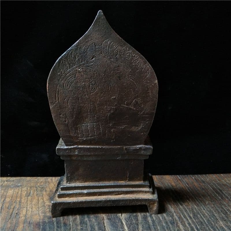 鉄器 鉄仏 二仏坐像 仏教美術 仏像 装飾品 現代工芸品美術品 置物