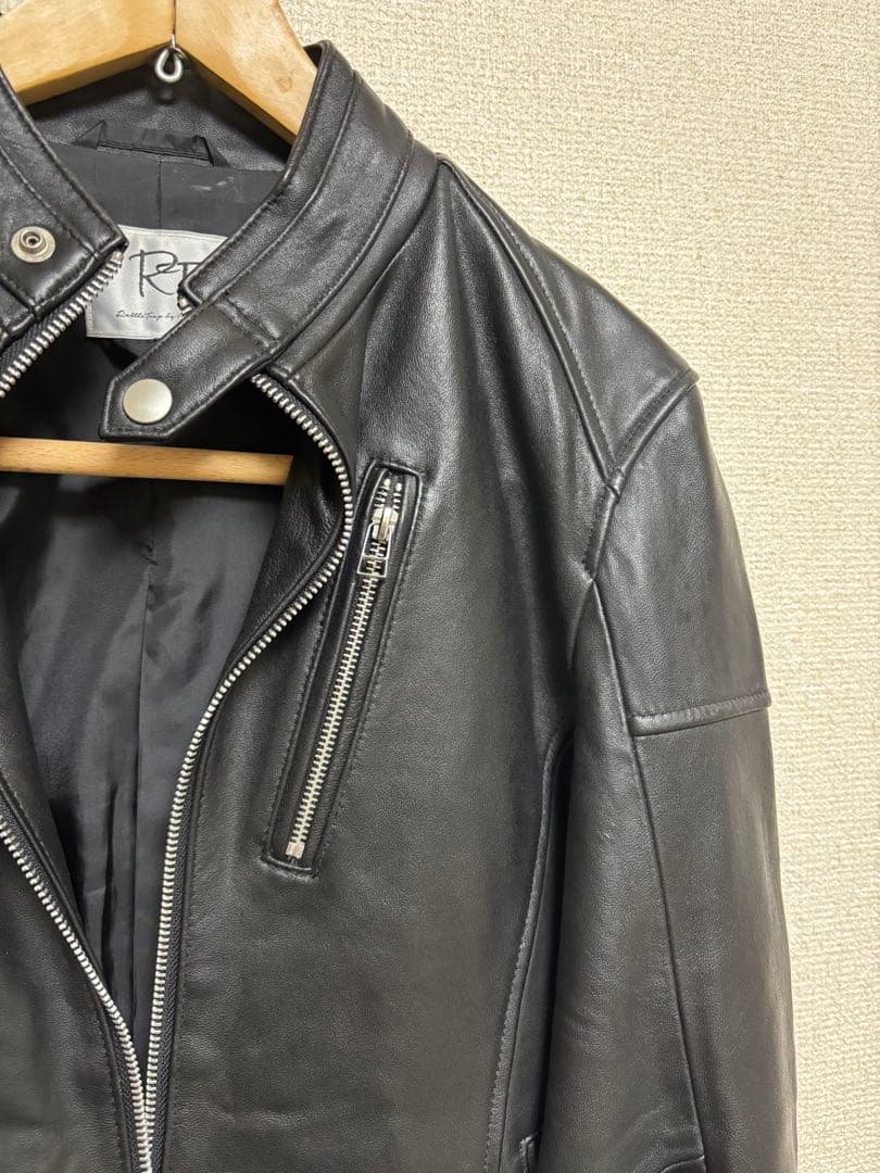 羊革シングルライダースジャケット