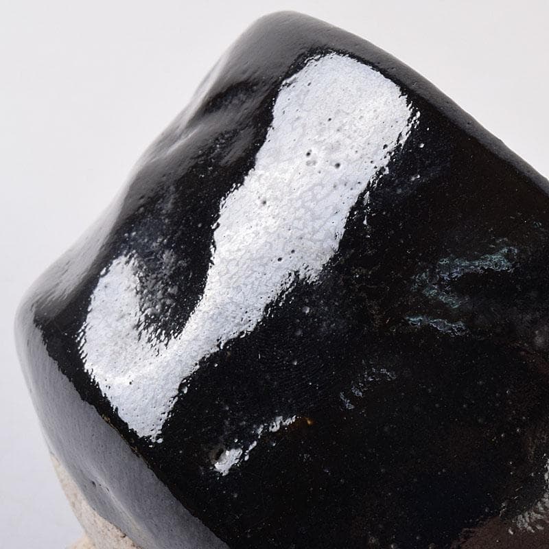 茶道具　楽吉左衛門　弘入作　黒楽茶碗　銘「瑞祥」　即中斎書付極め箱　DR9000