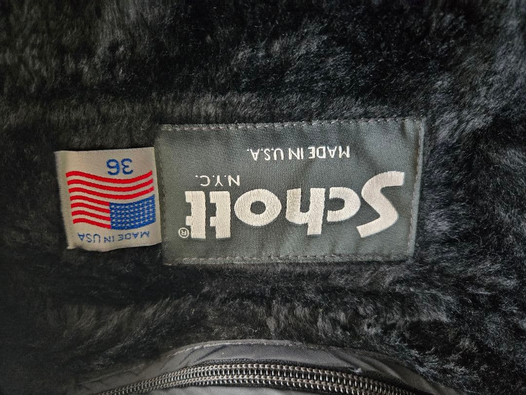 専用のハンガーお付けします！Schott ブラック レザー シングルライダース