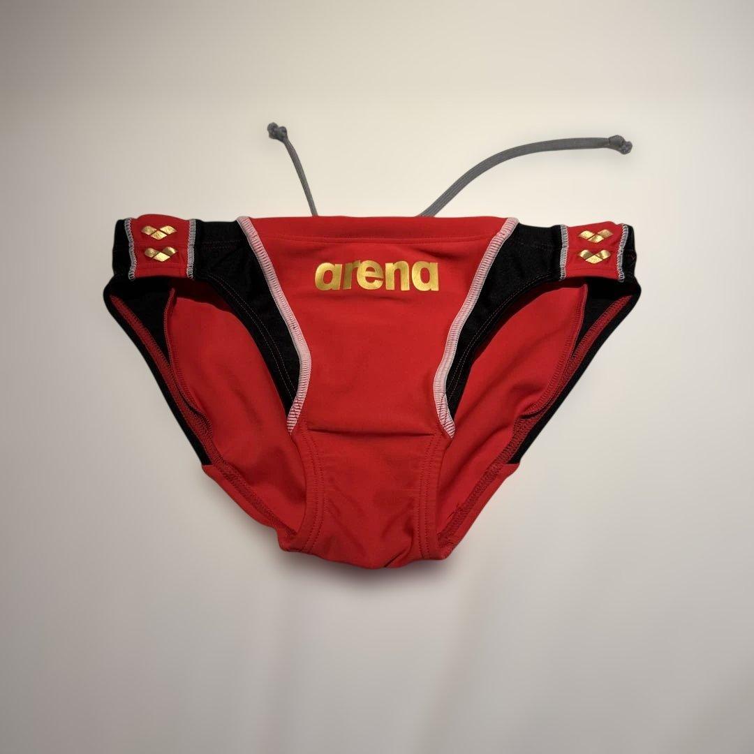 競パン arena 競泳用水着 赤/黒 Lサイズ