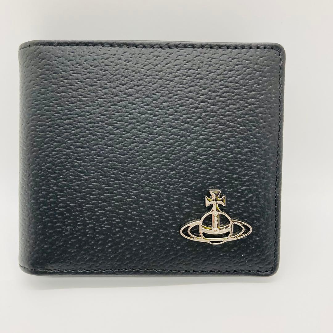 Vivienne Westwood オーブロゴ 札入れ　二つ折り財布　ブラック