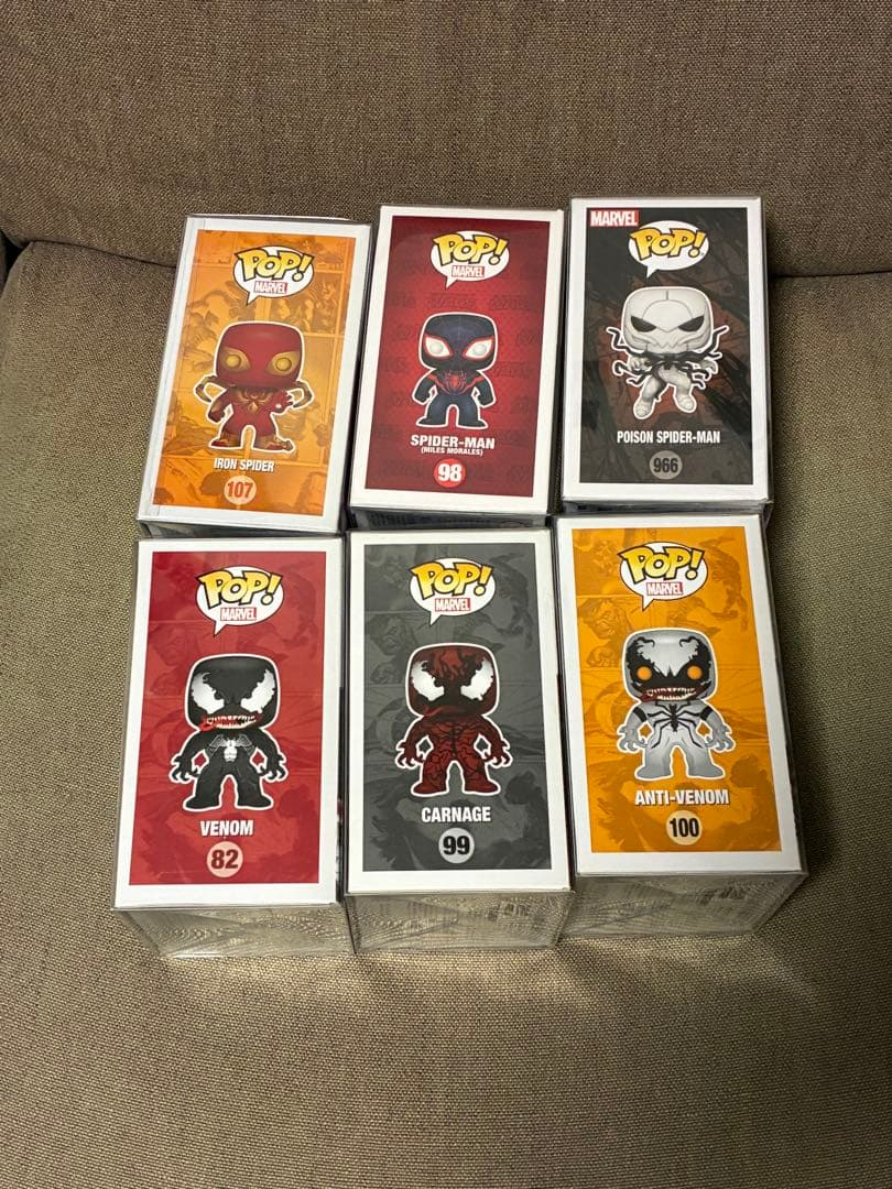 FUNKO POP 　スパイダーマン　ヴェノム　カーネイジ　アンチヴェノム　6点