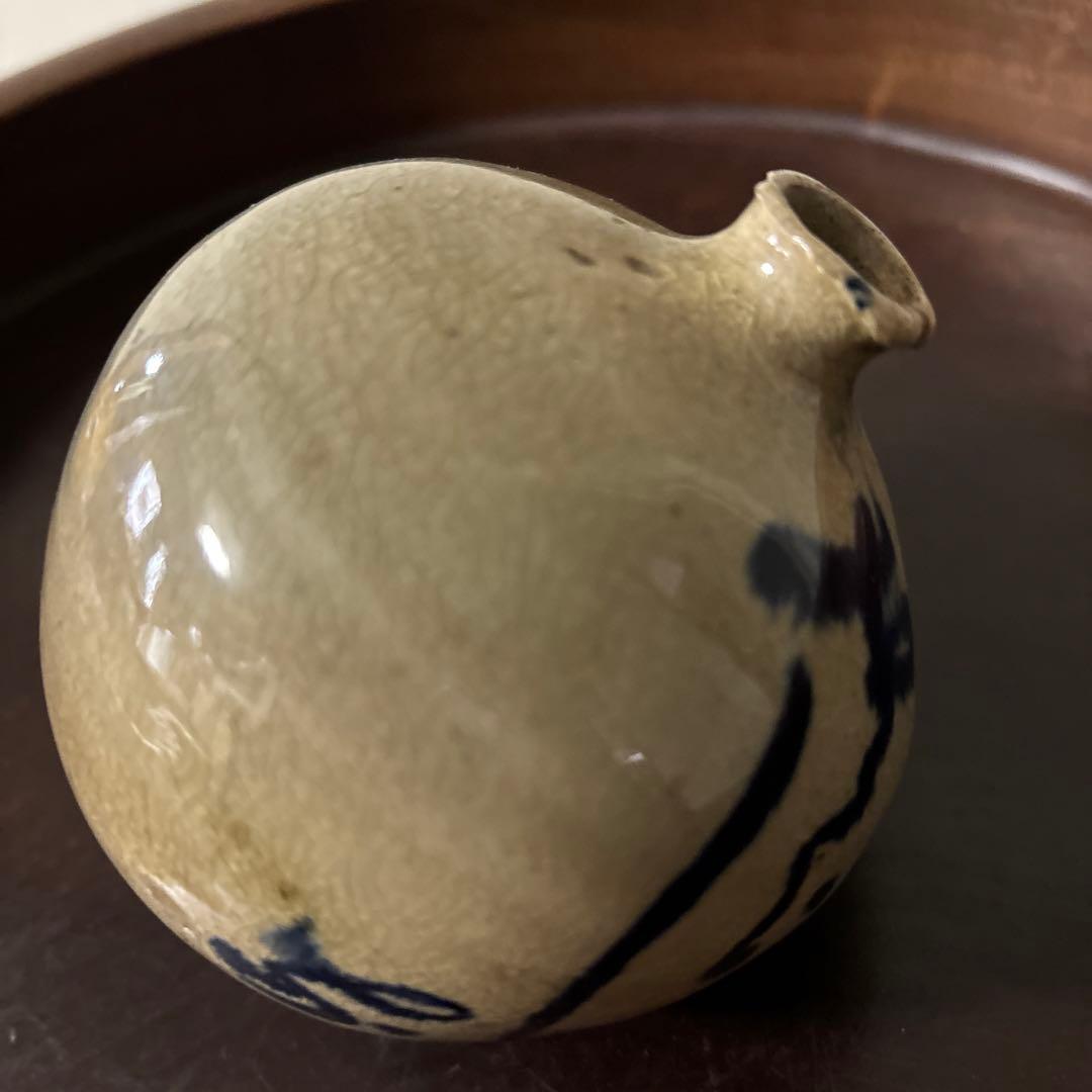 古瀬戸　丹波油壷　古伊万里　江戸時代 小壺 花器 民藝 検:白洲正子李朝