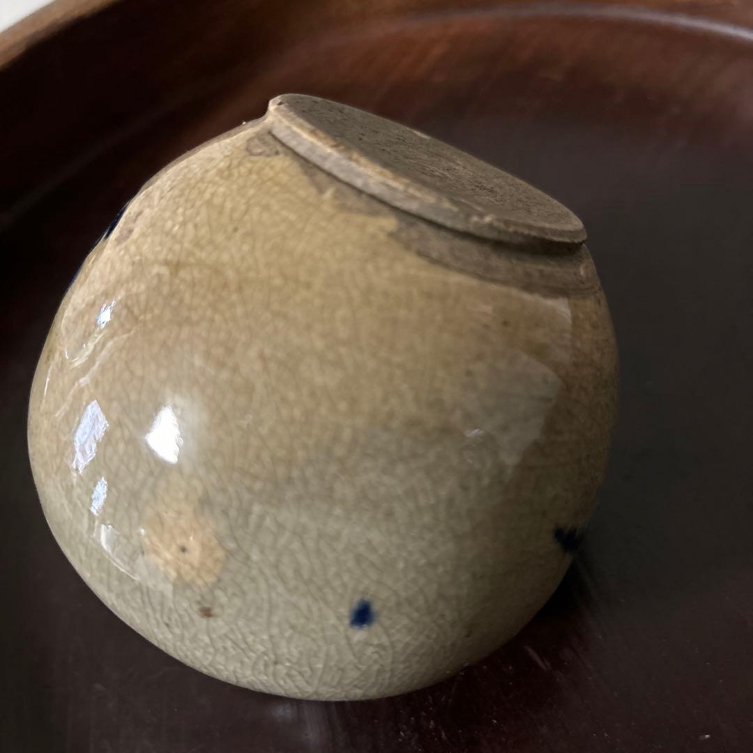 古瀬戸　丹波油壷　古伊万里　江戸時代 小壺 花器 民藝 検:白洲正子李朝