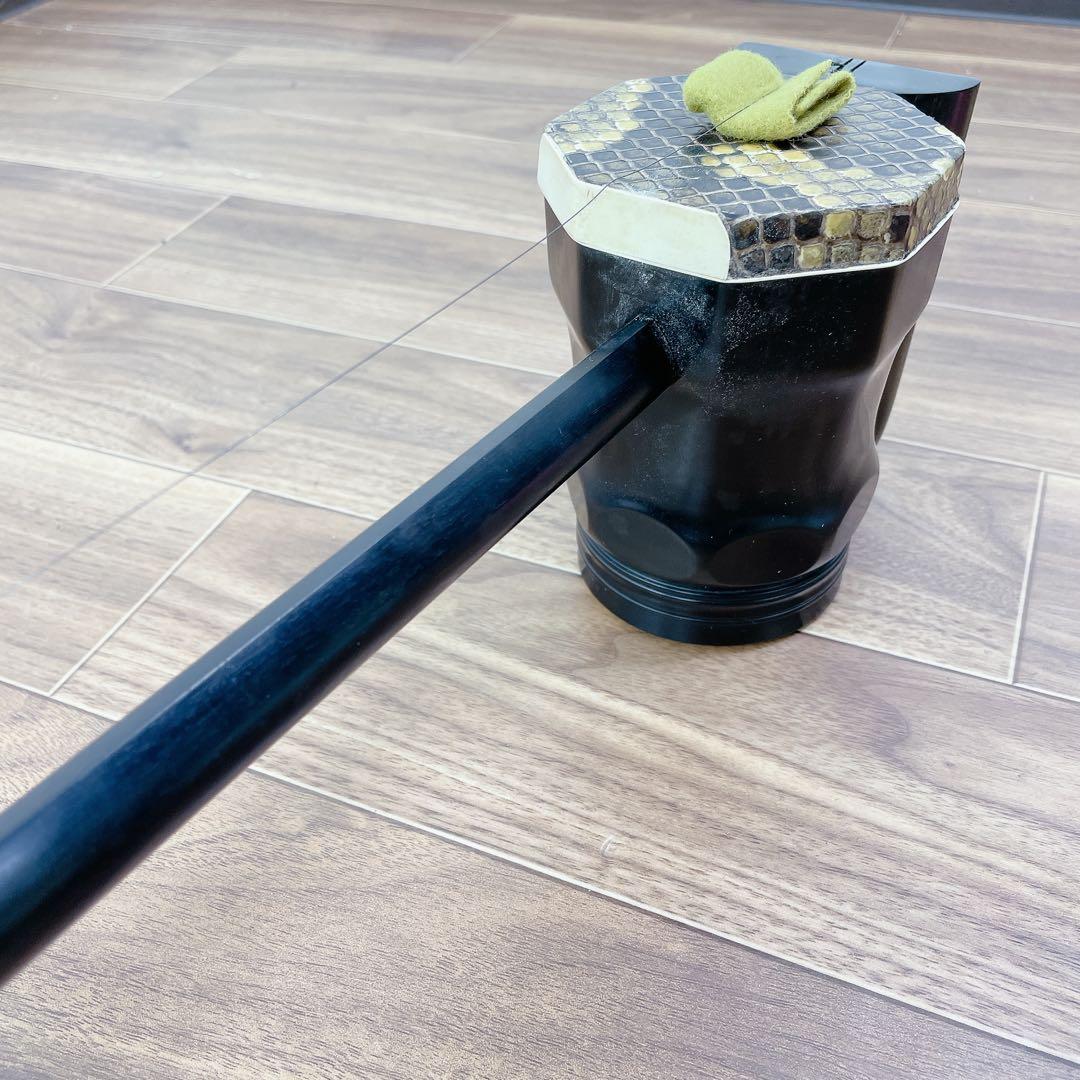 二胡　ニシキ蛇　蛇皮　黒檀　ケース付き