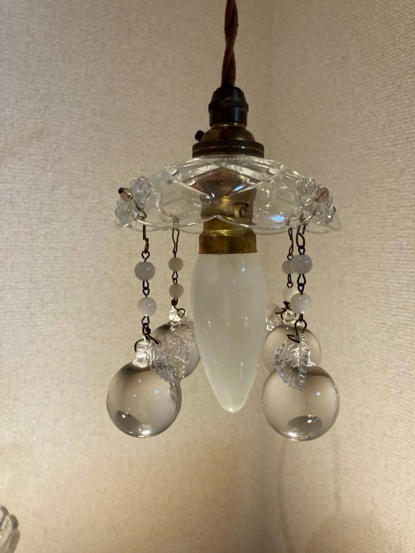 （専用）ミニシャンデリア　【りんご】　19世紀　フランス　アンティーク　シェード