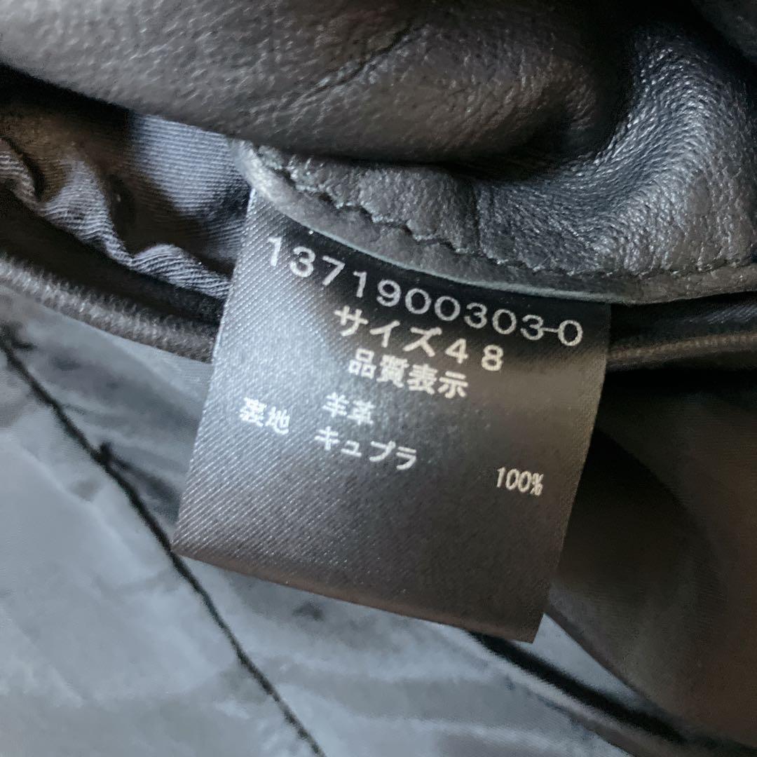 SHELLAC ラムレザー シングルライダース セミダブル レザージャケット L