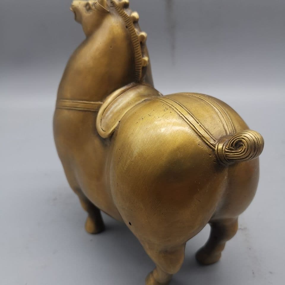 唐馬 銅製 置物