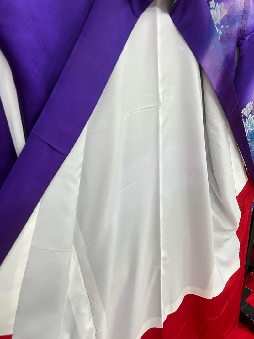 逸品★おしゃれ　中古★振袖★仕立て上がり　NO.B09 紫色　成人式　結婚式