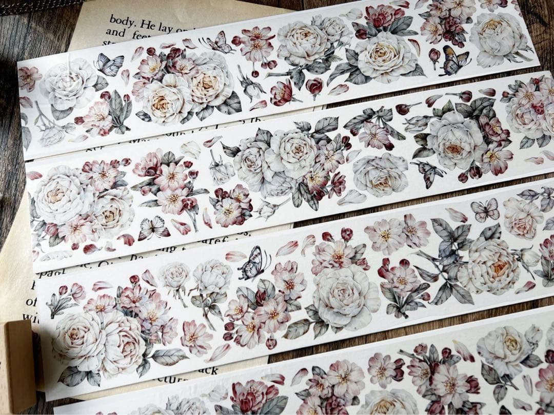 梦岛日记《海棠微露》海外マスキングテープ　マステ 【2319】