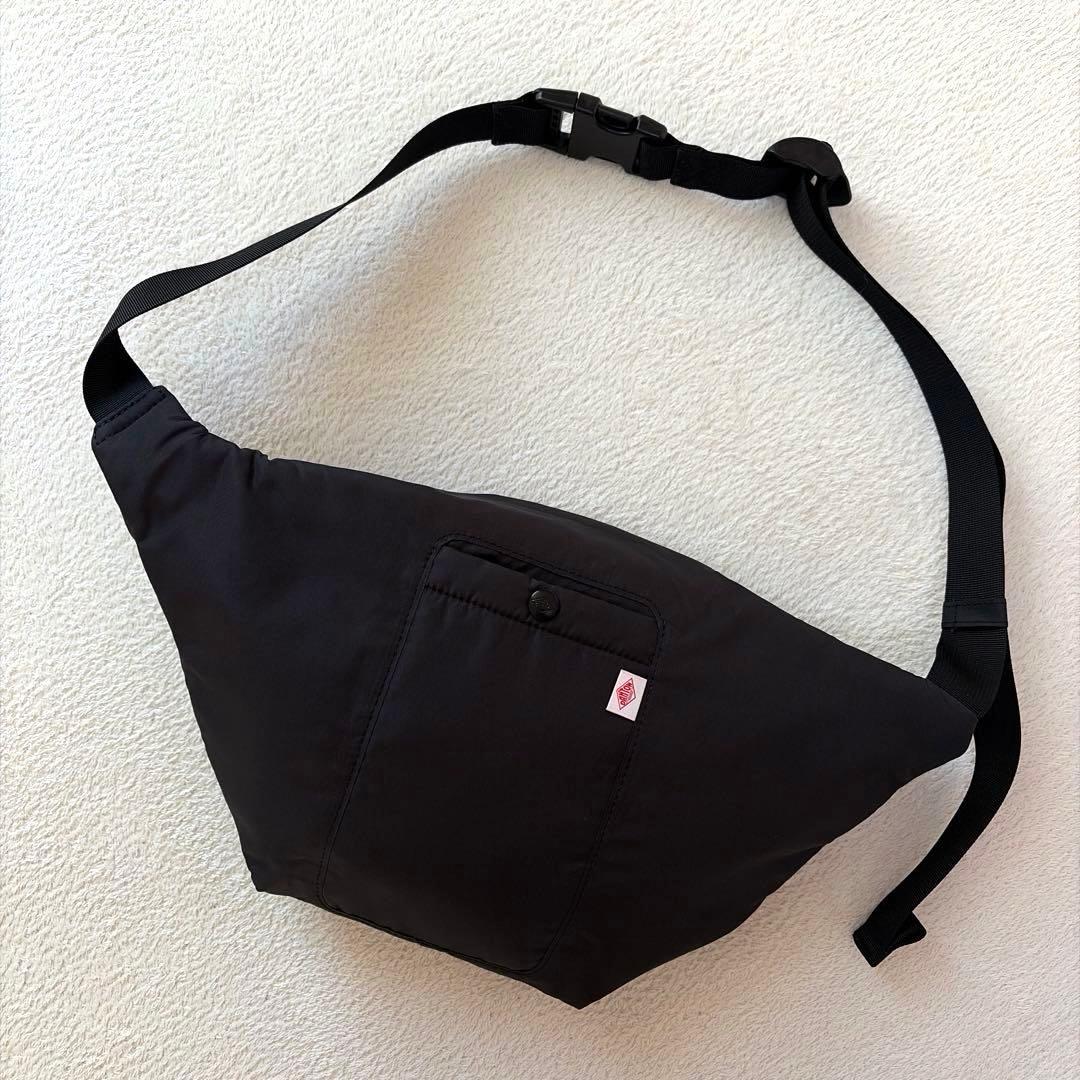 DANTON ダントン ポリエステルタフタ スリングバッグ ブラック