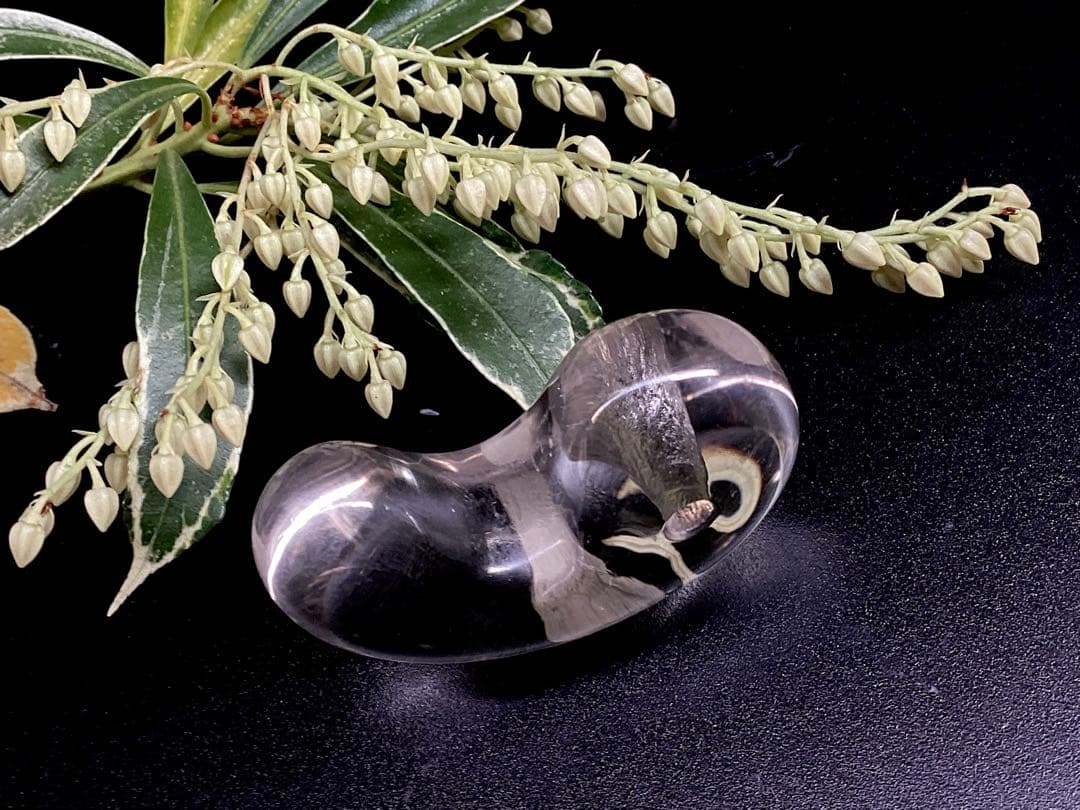 ✳黒平鉱山*茶水晶勾玉*スモーキークォーツ*煙水晶* 抜群の透明感　希少レア物‼️