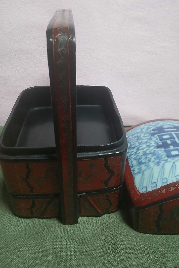 (61*Z234)*漆器 重箱 清朝 中国骨董品 茶道具陶芸