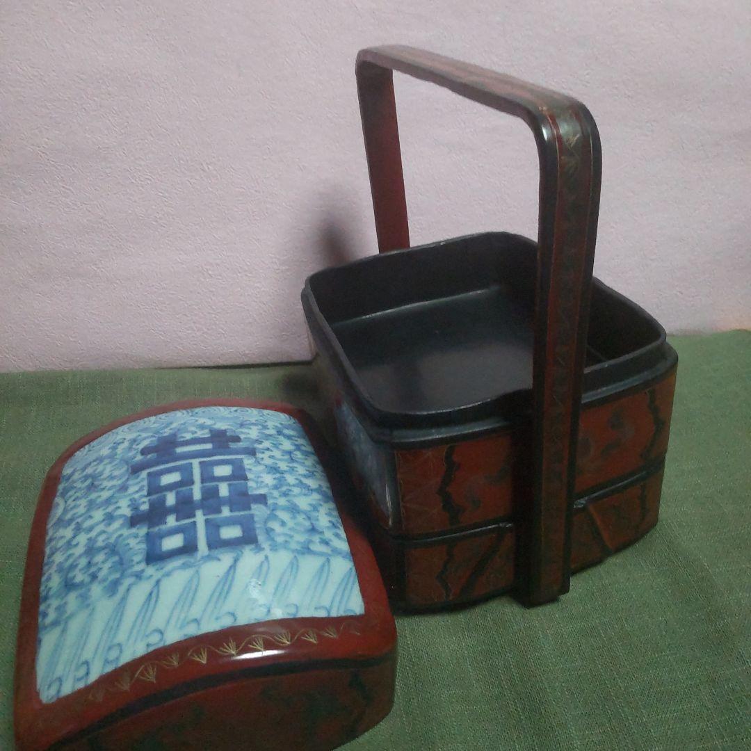 (61*Z234)*漆器 重箱 清朝 中国骨董品 茶道具陶芸