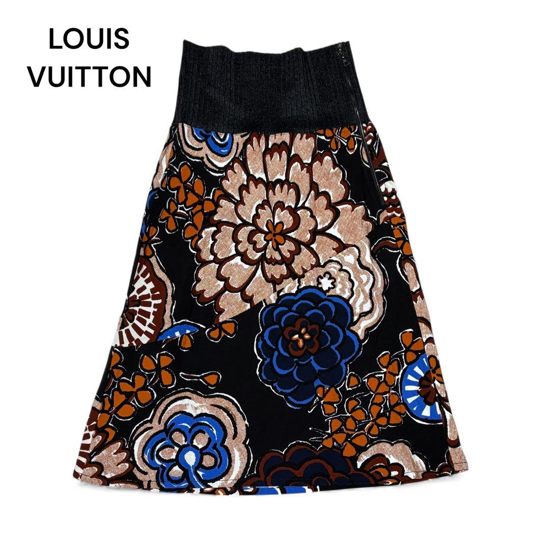 LOUIS VUITTON ルイヴィトン 花柄 スカート 34