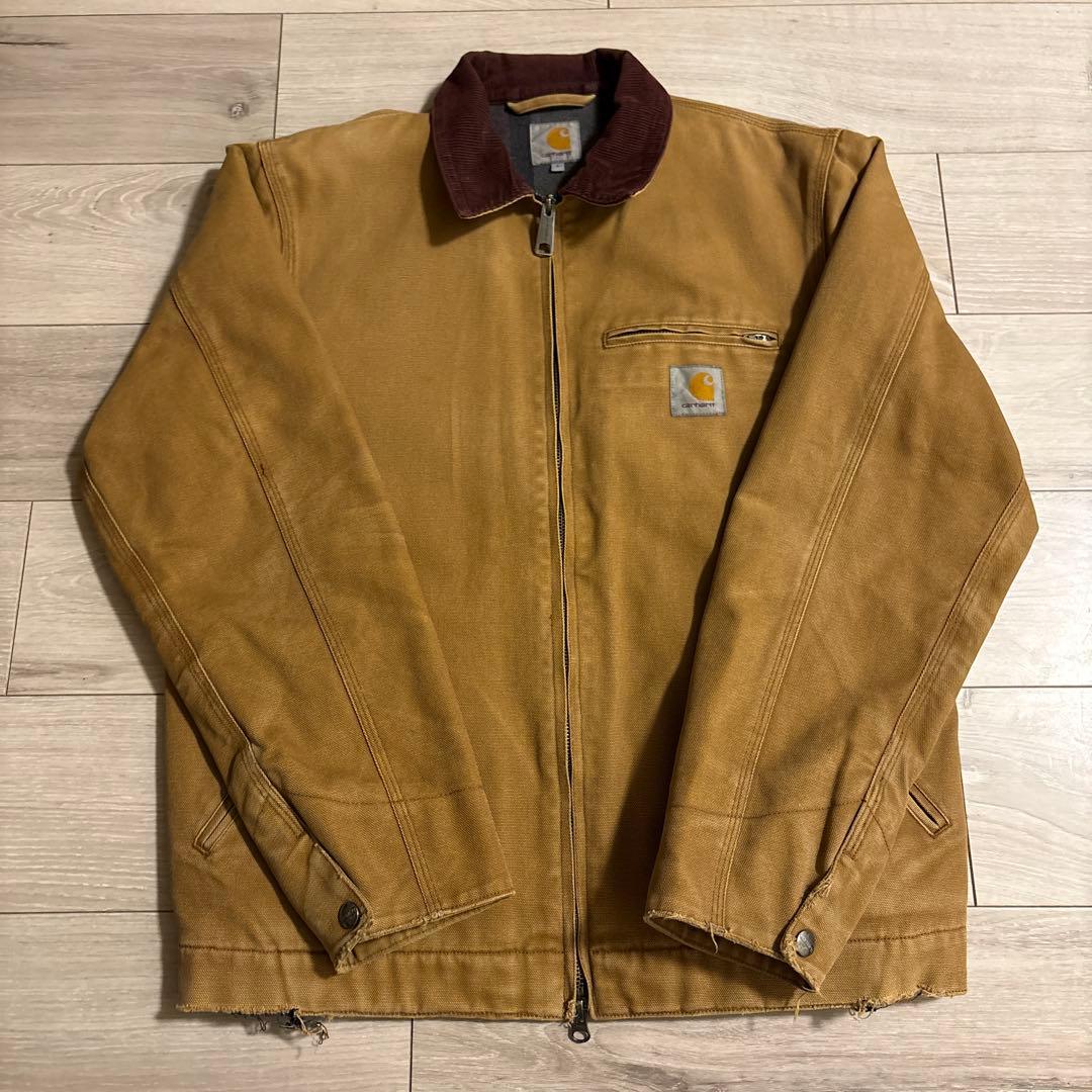 Carhartt ブラウン ジップアップジャケット Lサイズ