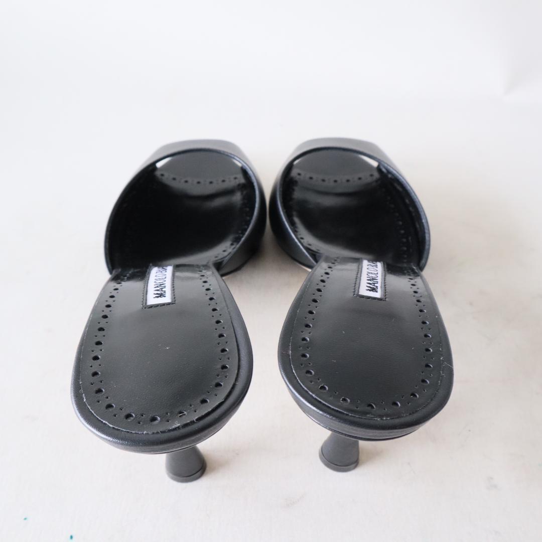 最終価格⭐︎未使用マノロブラニク　レザーミュールJADA 37.5/24.5cm