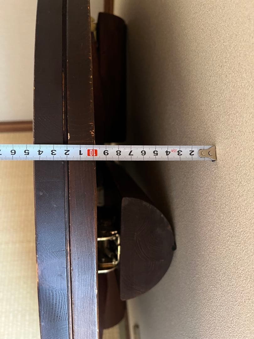 円形木製座卓 ダークブラウン