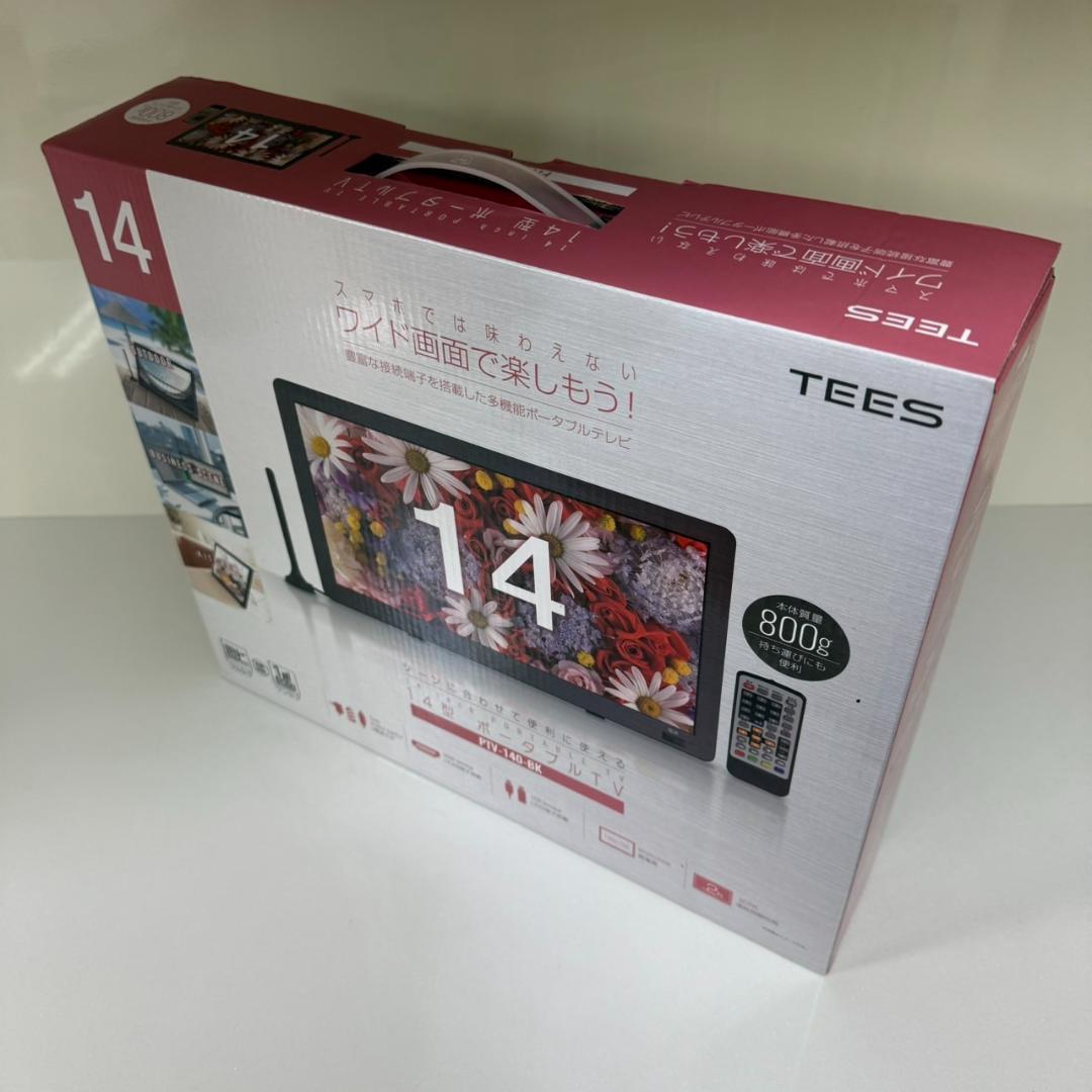 ★未使用　TEES　14インチ　ポータブルテレビ 　PTV-140　2024年製