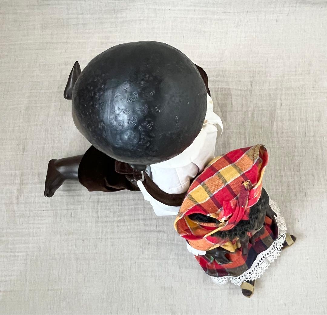 ドイツアンティークヴィンテージブラック褐色肌ドール人形ビスクドールベビーレトロ