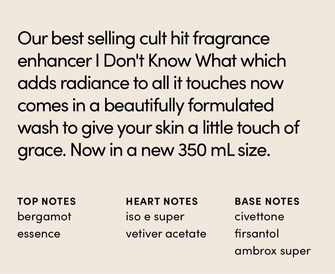 I DON'T KNOW WHAT BODY SOAP 350ml おまけ込み