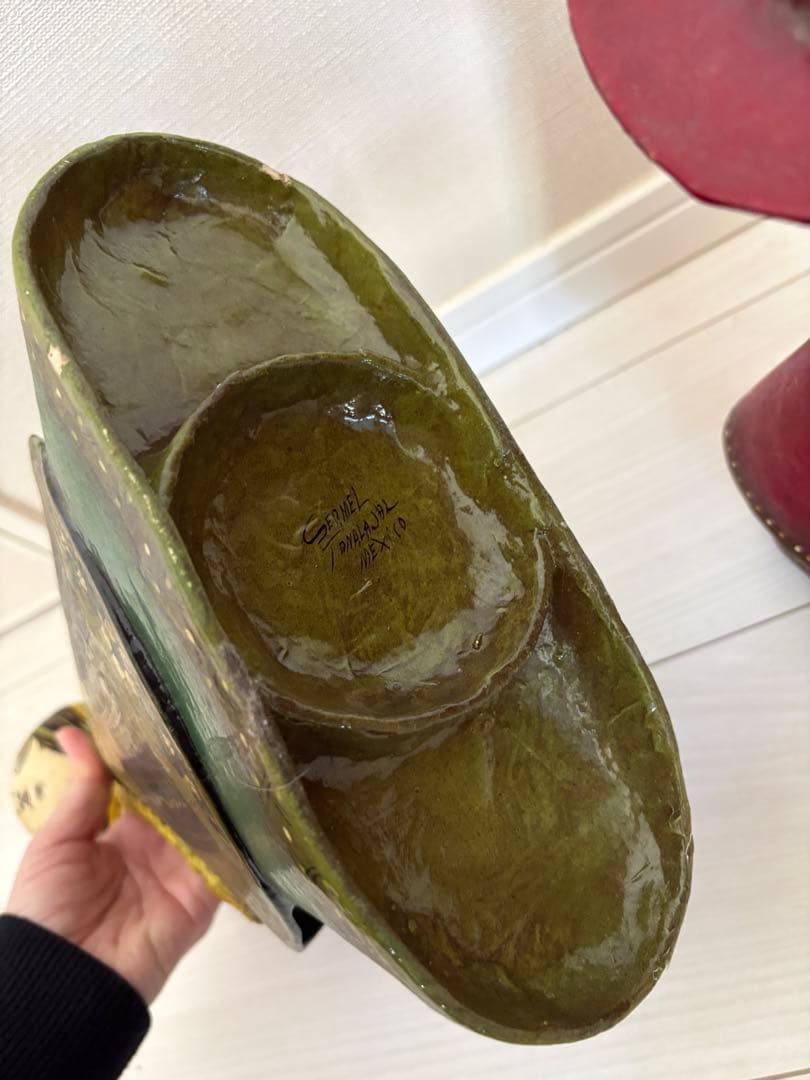 【セルメル】メキシコ民芸ドール姉妹アンティークベーパーマシェ張子1970年代