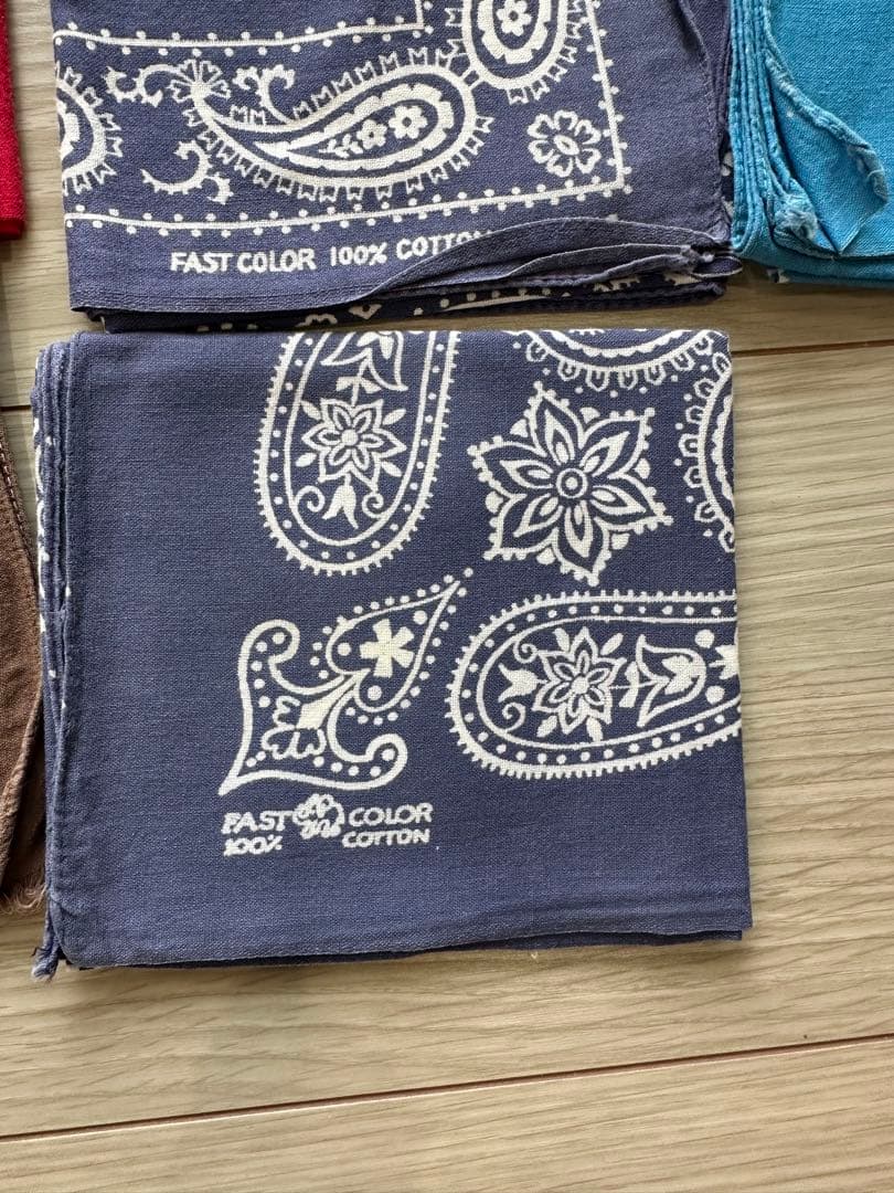 【写真追加】11枚セット vintageビンテージ USA製 バンダナ