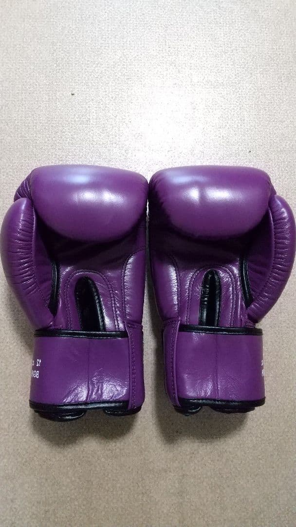 本革製WINDYボクシンググローブ 12oz 紫 キックボクシング