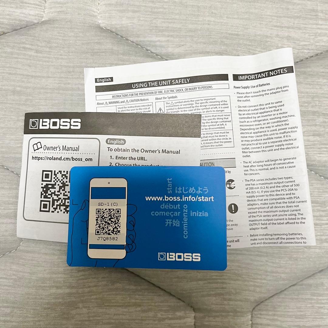 BOSS SUPER OverDrive SD-1　ACアダプター　シールド付
