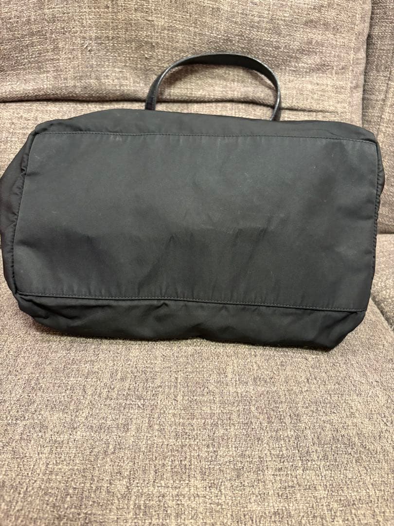 【のんびり◡̈⃝】プラダ ミニボストン ハンドバッグ ナイロン レザー