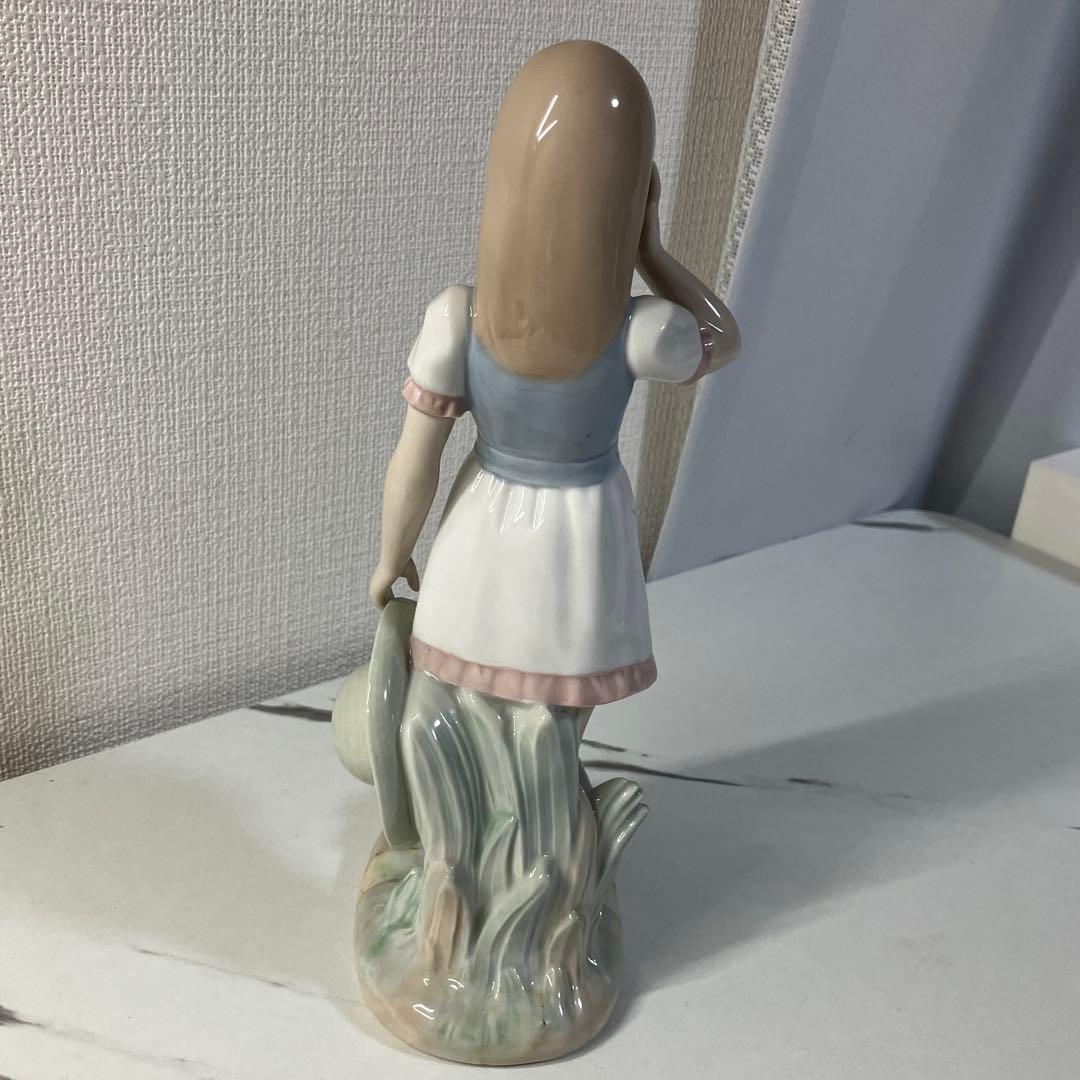 LLADRO リヤドロ 1285 帽子を持つ少女 花籠 フィギュリン 箱付