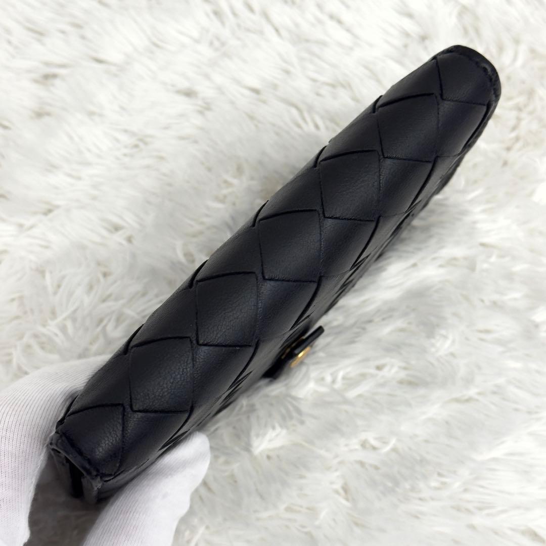 RFID内蔵✨BOTTEGA VENETA ボッテガ イントレ 財布 ブラック