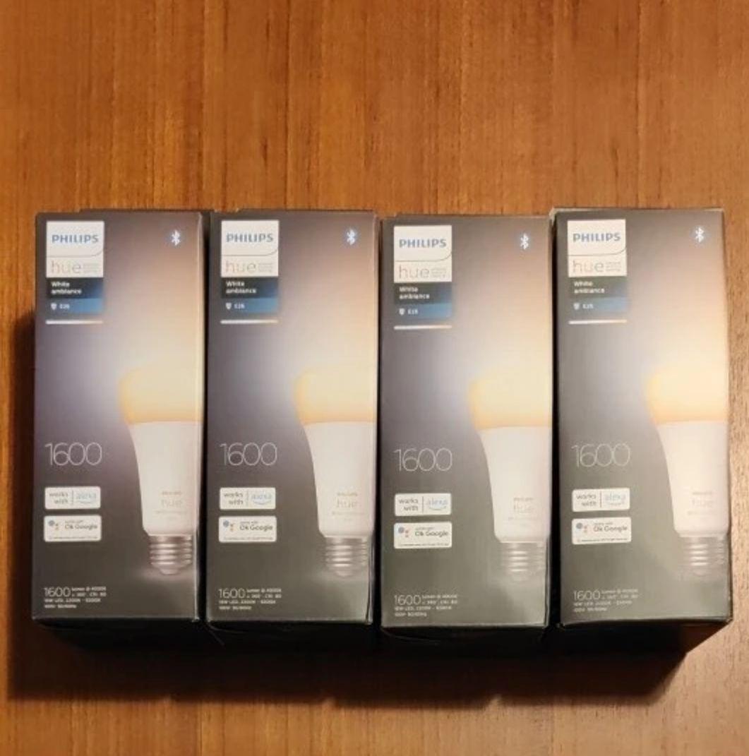 Philips Hue E26 100W 1600lm 4個セット