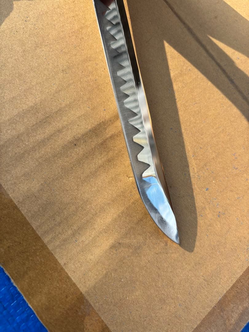 模造刀 白鞘 日本刀　美品　日本刀 波刃 木製柄