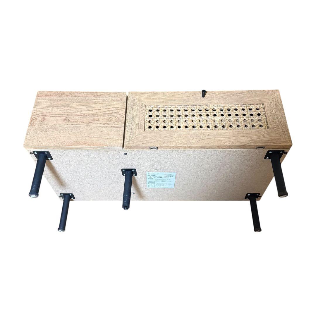 LOWYA テレビボード 幅80cm ラタン調 木製 ローボード