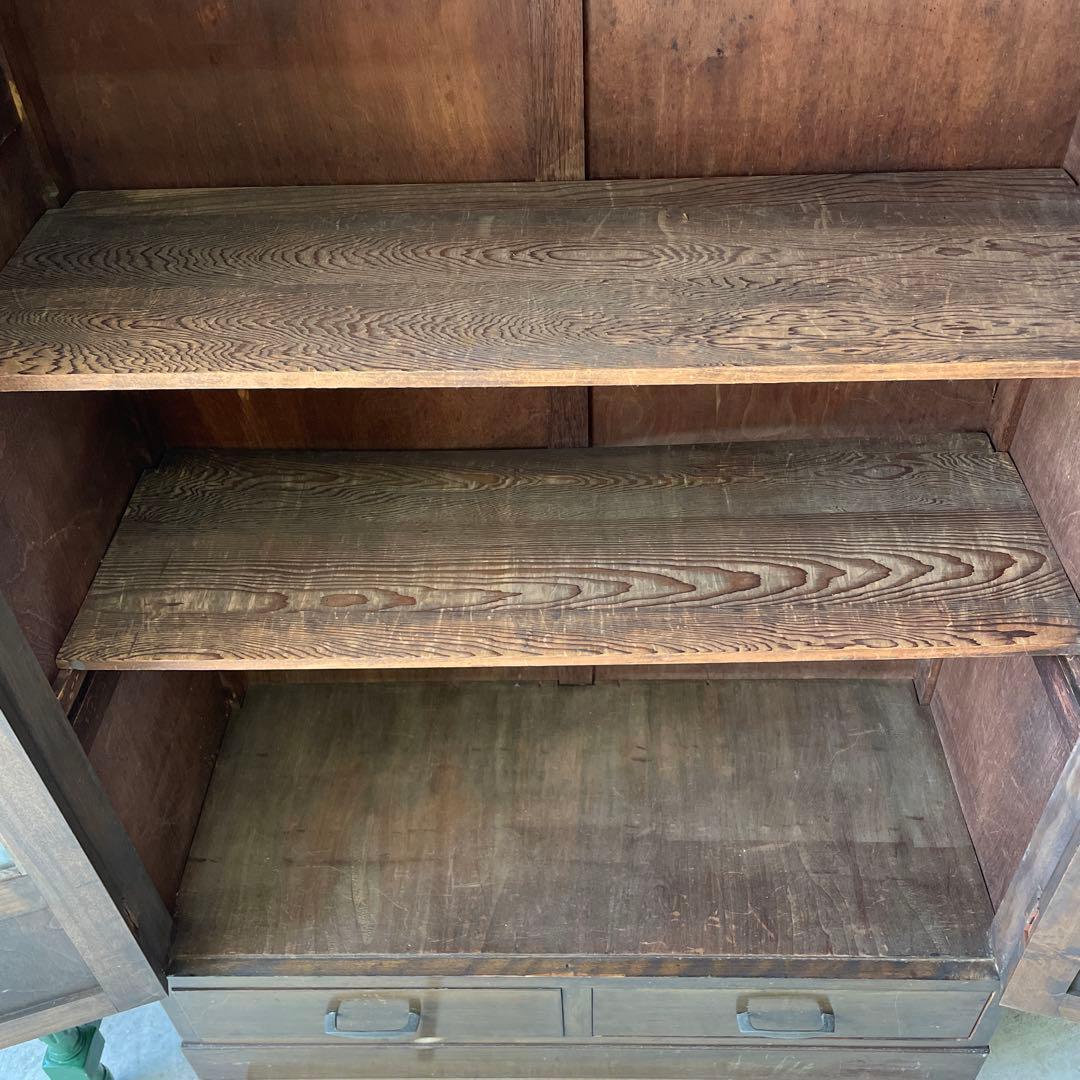 ヴィンテージ 古家具 キャビネット 飾り棚 無垢材 レトロ アンティーク