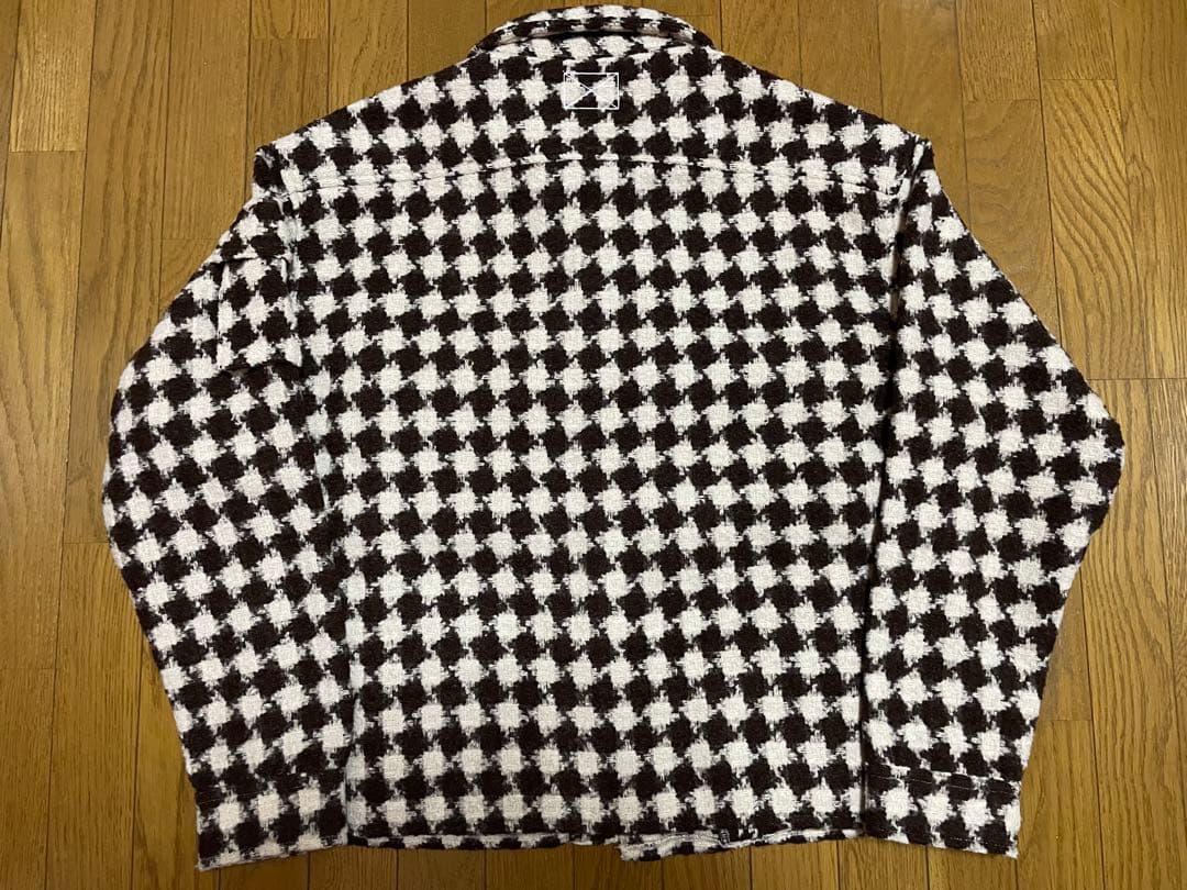 MLVINCE MILITARY CHECK JACKET BROWN Lサイズ