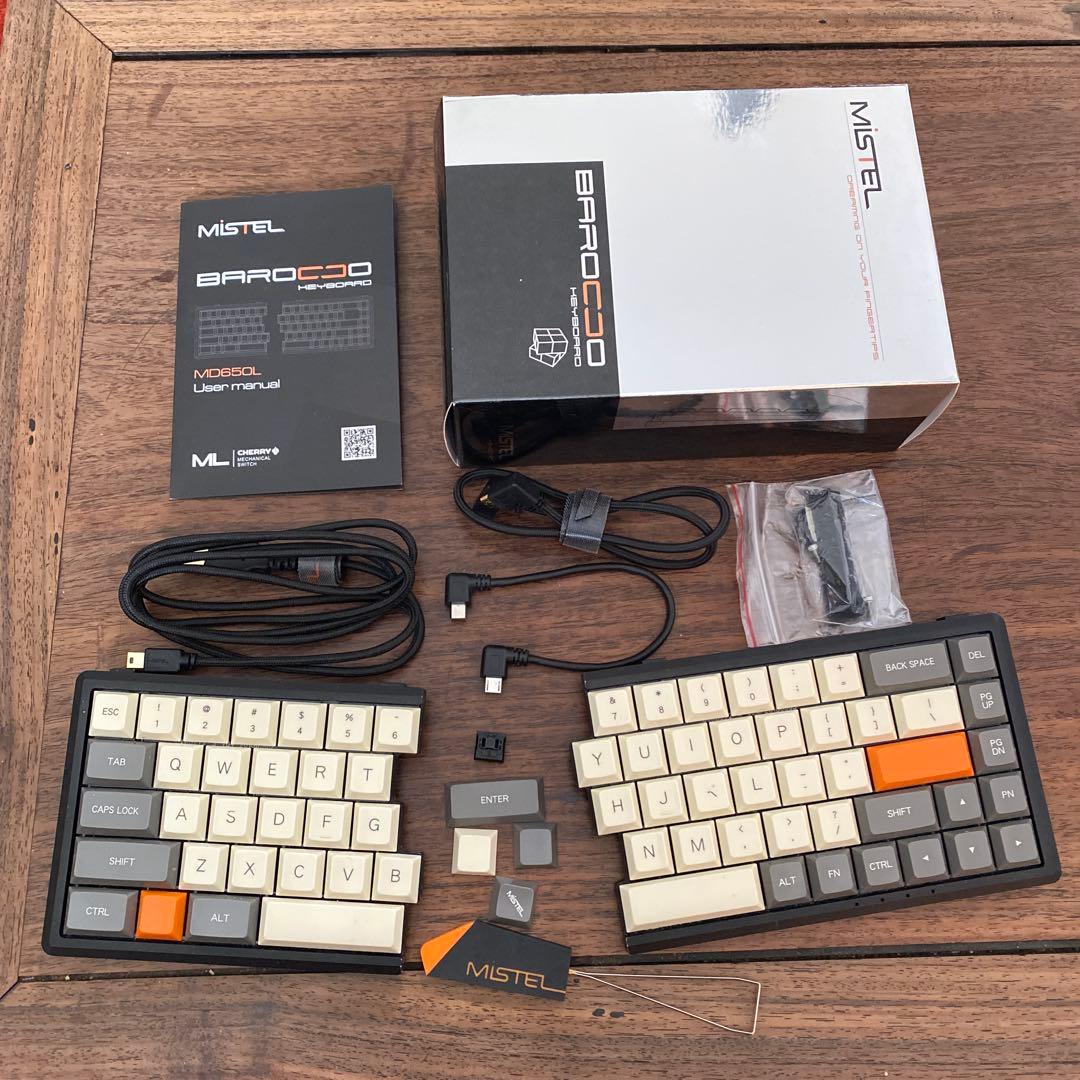 MISTEL Barocco MD650L分割キーボード 英語配列Cherry