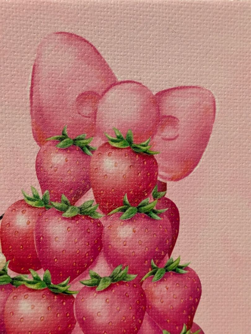 (値下中)ハローキティアート展　いちごタワー　キティちゃん　版画　サンリオ