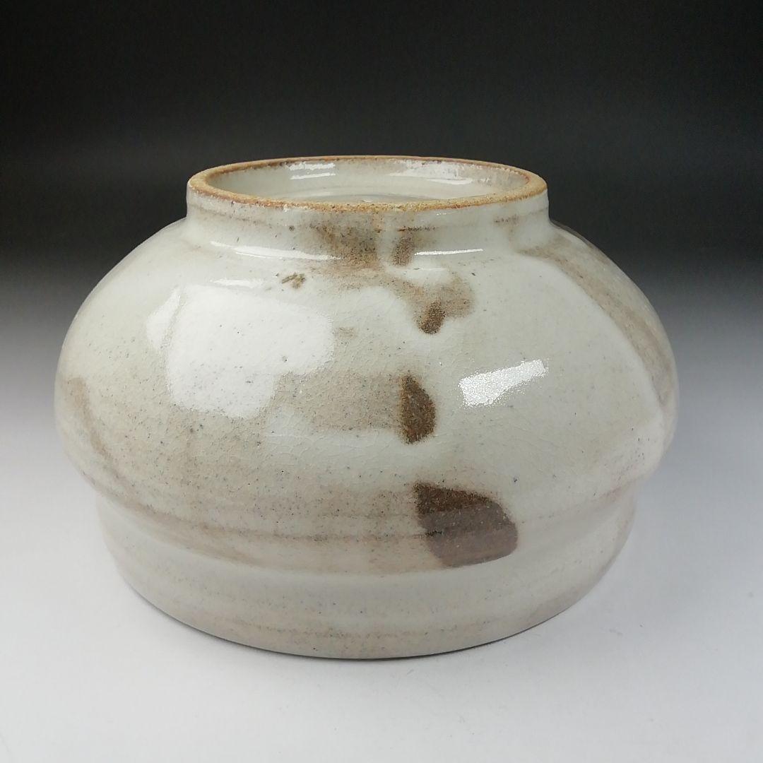 Ｔ６６４　建水　『粉引建水』『墨田窯　金太漢 作』　共箱　茶道具