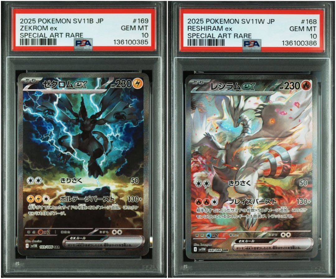 PSA10 ゼクロム レシラムex sar 連番　ポケモンカード